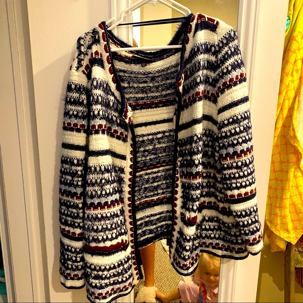 Lane Bryant Eyelash Knit Sweater- open cardigan size 22/24